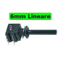 Potentiometru 22K, stereo, lin, 6MM, 6PSI-22K, PIHER