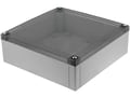 Cutie ABS gri, IP67, capac transparent, 180x180x60mm, PC175/60HT, FIBOX