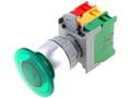 Intrerupator de siguranta verde, monostabil, orificiu montare Ø22.5mm, EBL22-1-O/C-G