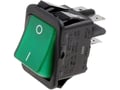 Intrerupator basculant, Verde, ON-OFF, 16A, 4 pini, DPST, iluminat, orificiu montare 30.2x22mm, R2101C5GBG9NWC