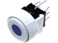 Push, buton bistabil, rotund, led albastru, PB6136FAL-4