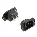 Conector tata, alimentare, IEC60320, C14, montare panou, 10A,250VAC, 6100.3200, SCHURTER