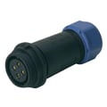 Conector circular 4 pini, mama, 500V, 30V, IP68, SP2111/S4