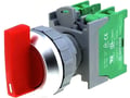 Comutator panou, rotativ, (ON)-OFF-(ON), NOx2, IP65, orificiu montare Ø30mm, LSR30-2-O-R