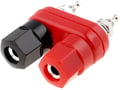 Soclu banana dublu, rosu, negru, 10A; 60VDC; BC-119
