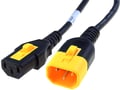 Cablu IEC C13 mamă, IEC C14 tată; 1.2m; 10A, negru, blocare, 6051.2027, SCHURTER