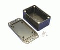 Cutie plastic, 112x62x31mm, lame de fixare, HM-1591BFLBK