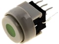 Push buton, ON-(ON), rotund, led verde, PB6136FBL-3