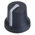 Buton rotativ; material plastic; 6mm, neagru, K87MBR-B6MGRY