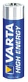 Baterie 1.5V, alcalina, High energy, R6, AA, VARTA-4906