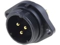 Conector circular, 3 pini, tata, IP68, 500V, 30A, SP2113/P3, WEIPU