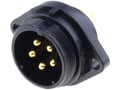 Conector circular 5 pini tata, 500V, 30A, IP68, SP2113/P5