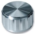 Buton aluminiu, diametru 15mm, diametru ax 6.35mm, 15T-2D