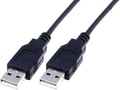 Cablu; USB 2.0; USB A mufa, din ambele parti; 1m; negru; AK-300100-010-S