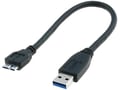 Cablu; USB 3.0; USB A mufa, USB B micro mufa; 0.25m; AK-300116-0025-S