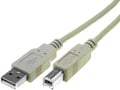 Cablu usb imprimanta, 2.0; ecranat; USB A mufa, USB B mufa; 1.8m; gri; AK-300105-018-E