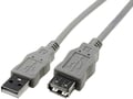 Cablu; USB 2.0; USB A soclu, USB A mufa; 1.8m; gri; AK-300202-018-E