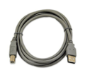 Cablu USB A mufa, USB B mufa; aurit; 5m; gri; K2784-5