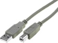 Cablu USB A mufa, USB B mufa; nichelat; 1.8m; gri; CU201-018-PB