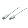 Cablu USB A mufa, USB B mufa; nichelat; 3m; gri; CU0008