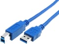 Cablu USB 3.0; USB A mufa, USB B mufa; nichelat; 1.8m; albastru; CU301-018-PB