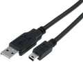 Cablu USB 2.0; USB A mufa, USB B mini usb; nichelat; 3m; CU215-030-PB