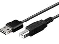 Cablu USB, USB B mufa, USB A mufa easy; 1m; negru; CUSB-AME/BM-1.0