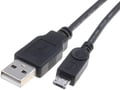 Cablu; USB 2.0; USB A mufă,USB B micro mufă; 1m; negru; TCAB-143