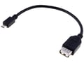 Cablu OTG, USB 2.0; USB A soclu, USB B micro usb; 0.2m; negru; TCAB-311