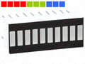Bargraph cu LED-URI, 10 segmente, 4x rosu, 3x verde, 3x albastru, OSX10201-RGB1, OPTOSUPPLY
