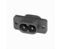 Conector alimentare, 2 pini, tata, IEC 60320, C8, 2.5A, 220VAC, GZ-01