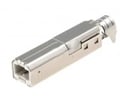 Conector USB-B mufa, pentru lipire cablu, USBB-W