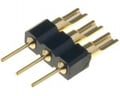 Adaptor; şiruri pini; PIN: 3; drept; 2,54mm; lipire,THT; 1x3; aurit, ZL210-3P