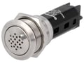 Buzer semnalizator acustic, montare panou, 12VDC, 80dB, IP50, V19-BUZZER