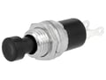 Push buton, rotund negru, OFF-(ON), 3A, SPTS-NO, orificiu montare Ø7mm, PS10BBK