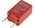 3.3uF/50V, condensator poliester, MKS2, RM5, WIMA
