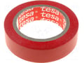 Banda izolatoare, rosu, 15mm x 10m, tesaflex, 53988-15/10-RD, TESA