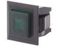 Push buton, bistabil, patrat, 3A, OFF-ON, SPST-NO, verde, orificiu montare 16x14mm, DS-664K-S-L-S-K-TG, MIYAMA