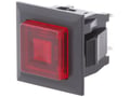 Push buton, bistabil, patrat, 3A, OFF-ON, SPST-NO, rosu, orificiu montare 16x14mm, DS-664K-S-L-S-K, MIYAMA