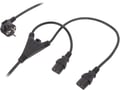 Cablu alimentare PC, 1plug stecher, 2 socket, 1.7m, AK-440402-017-S