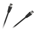 Cablu coaxial tv, mufa tata tv, mufa mama tv, dublu ecranat, 3m, negru, KPO2735A-3
