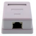 Priza UTP, RJ45, simpla, aparenta, CAT5,  alba, LANBOX-SM-U5