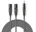 Cablu audio, 2 x XLR, pini tata, jack 3.5mm, 3m, COTH15310GY30