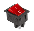 Intrerupator basculant, ON-OFF, rosu, 15A, 250VAC, 4 pini, orificiu montare 30.2x22mm, K0008B