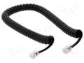 Cablu pentru telefon; plată; RJ12 mufă,din ambele părţi; 10m, TEL-RJ12-BK/10