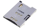 Conector: pentru carduri; SIM; push-push; SMD, 6 pini, 47553-0001M MOLEX