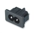 Conector alimentare, 2 pini, IEC C8, tata, 2.5A, 220VAC, JR-201S, MULTICOMP