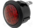Lampa semnalizare 24VDC, led rosu, orificiu montare 20mm, R9-92L-02-R