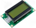 LCD display, 8x2, 58x32x13,5mm. gray/white, RC0802A-FHW-ESX, RAYSTAR