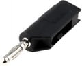 Mufa banana, negru, 10A, 60VDC, terminal cu surub, BC-027/B